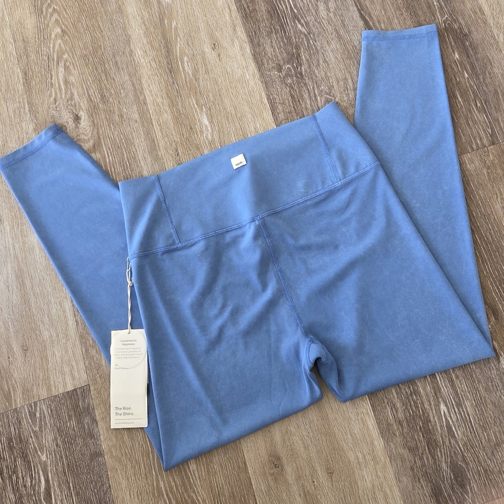 Vuori Washed Studio Legging NWT Athletic Athleisure Yoga Cerulean Blue Active - Picture 11 of 14